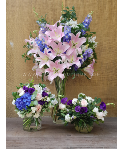 Blue Romance | Three Bouquets