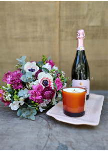 Te Amo Mi Vida | Bouquet, champagne & vela