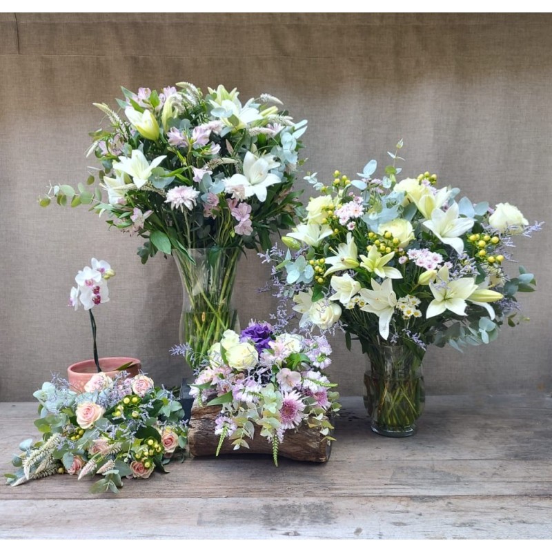 Natural | Super conjunto con orquídea