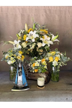 Adorada Maria|conjunto de 4 buquês