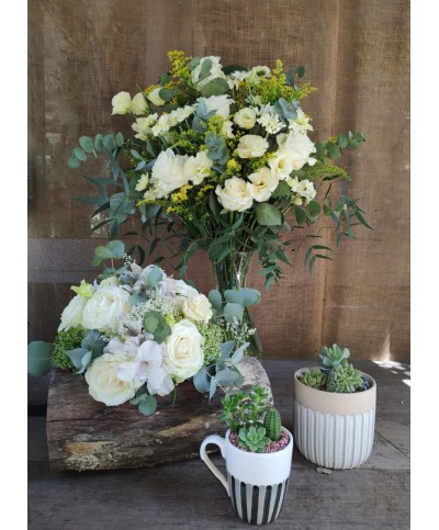 Abrazarte - dos bouquets y dos jardines