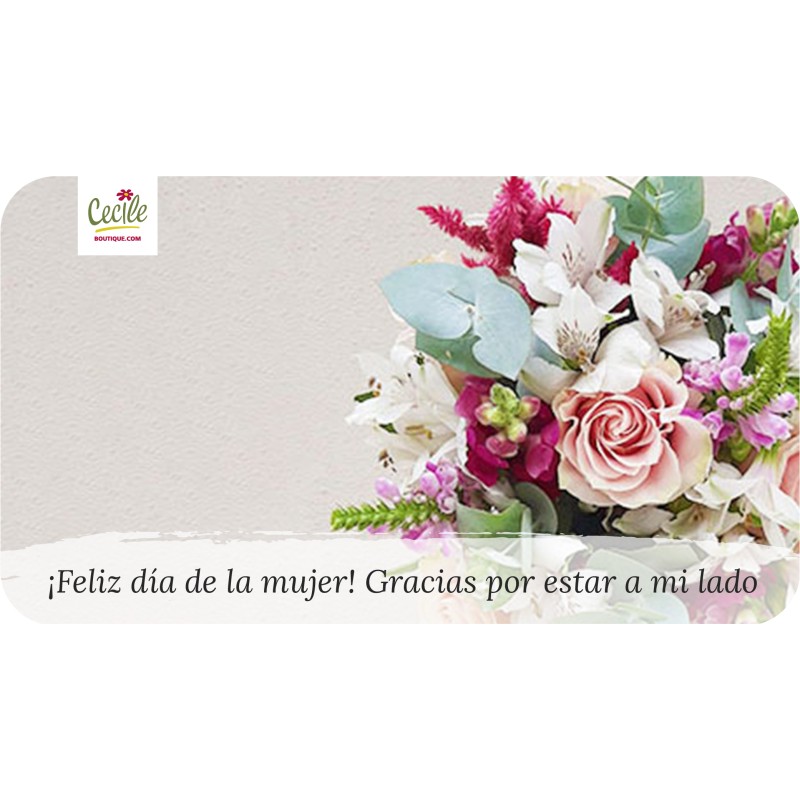 ¡Feliz día de la mujer! Gracias por estar a mi lado