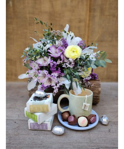 Abrazo a Mamá |Bouquet, Blends de té & Chocolates