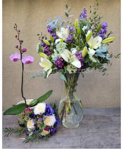 heart mother| Set of bouquets with orchid