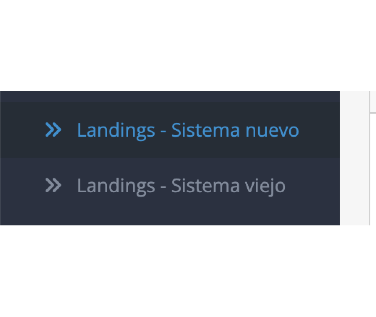 Migrar landings del sistema viejo al sistema nuevo
