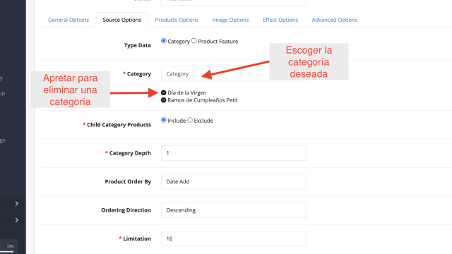 Manual para agregar o eliminar productos del home