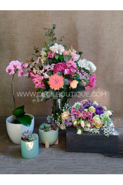 Amor Infinito | Conjunto de buquê com orquídea