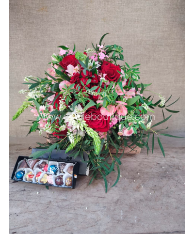 Suspiros de primavera | Ramo de flores & chocolates