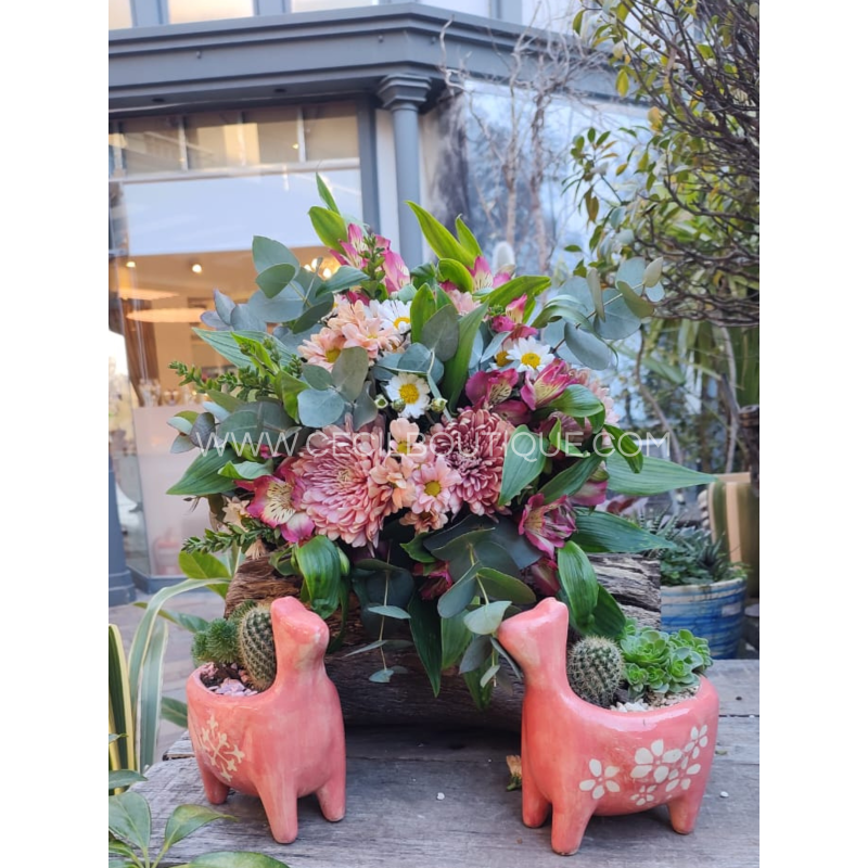 Ternura carmesí|Ramo bouquet & jardín