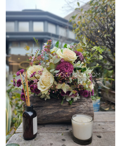 susurro violeta|Ramo bouquet & box perfumado