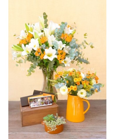 Sonrisas | Dos ramos y chocolates